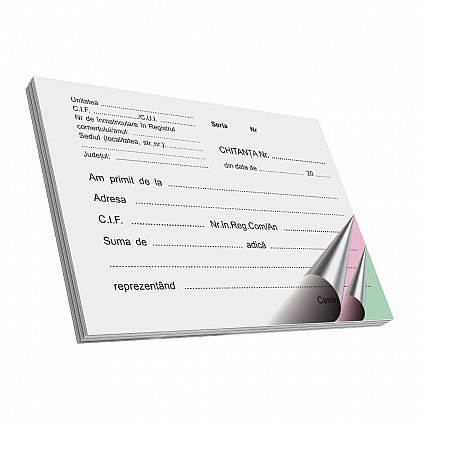 Chitanţier  A6, 3 exemplare